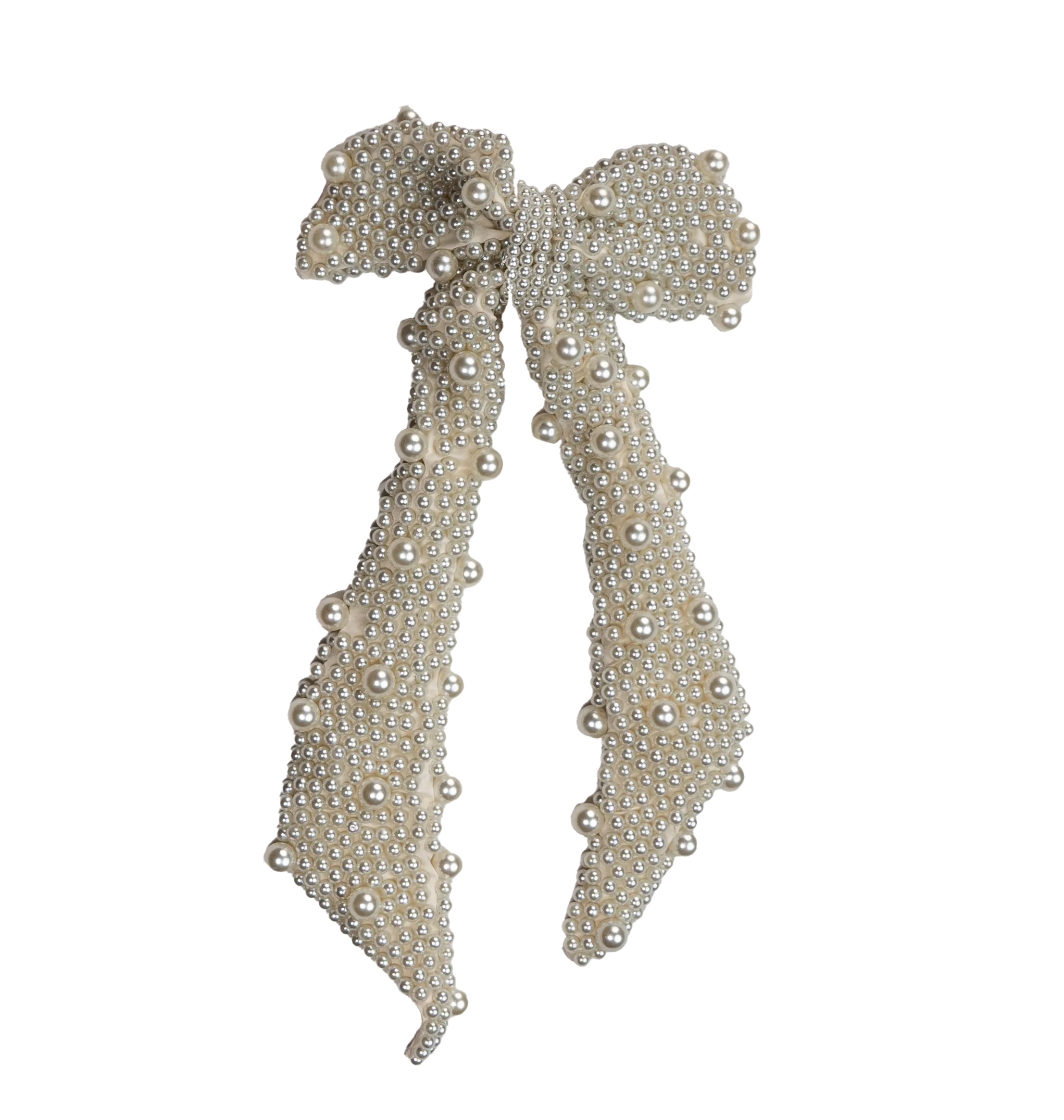 Pearl bow Clip on a white background