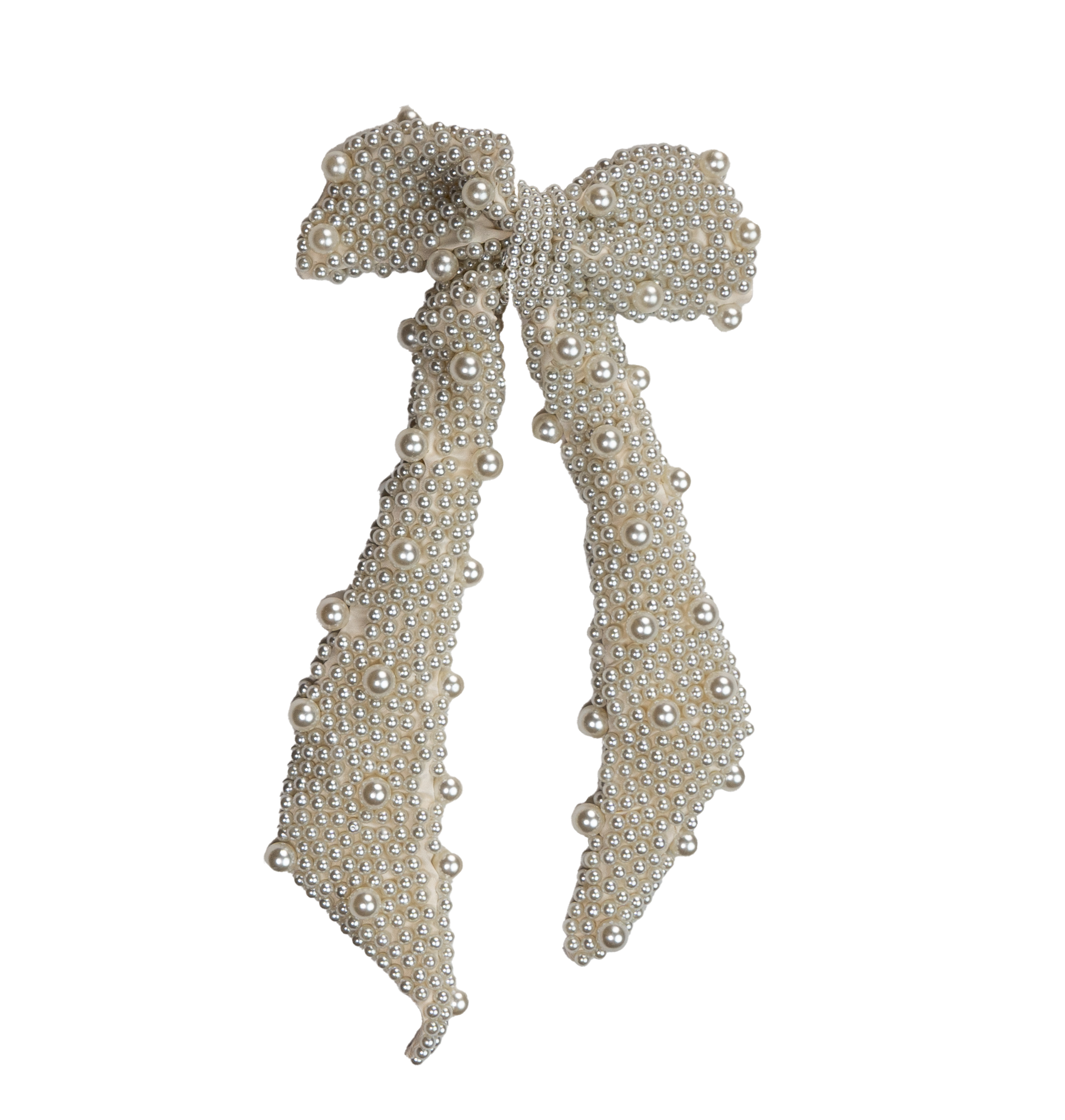 Pearl bow Clip on a white background